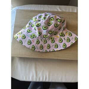 Pink Avocado Print Bucket Hat